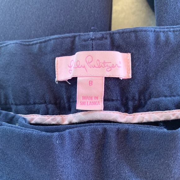 Lilly Pulitzer 8 Navy Leigh Pants - Picture 4 of 8